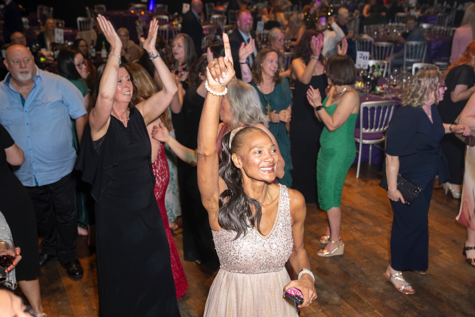 Guests dancing