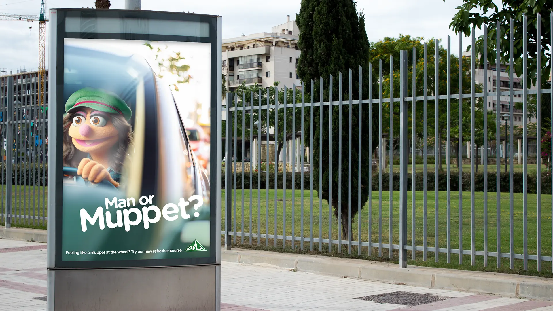 Man or Muppet outdoor poster