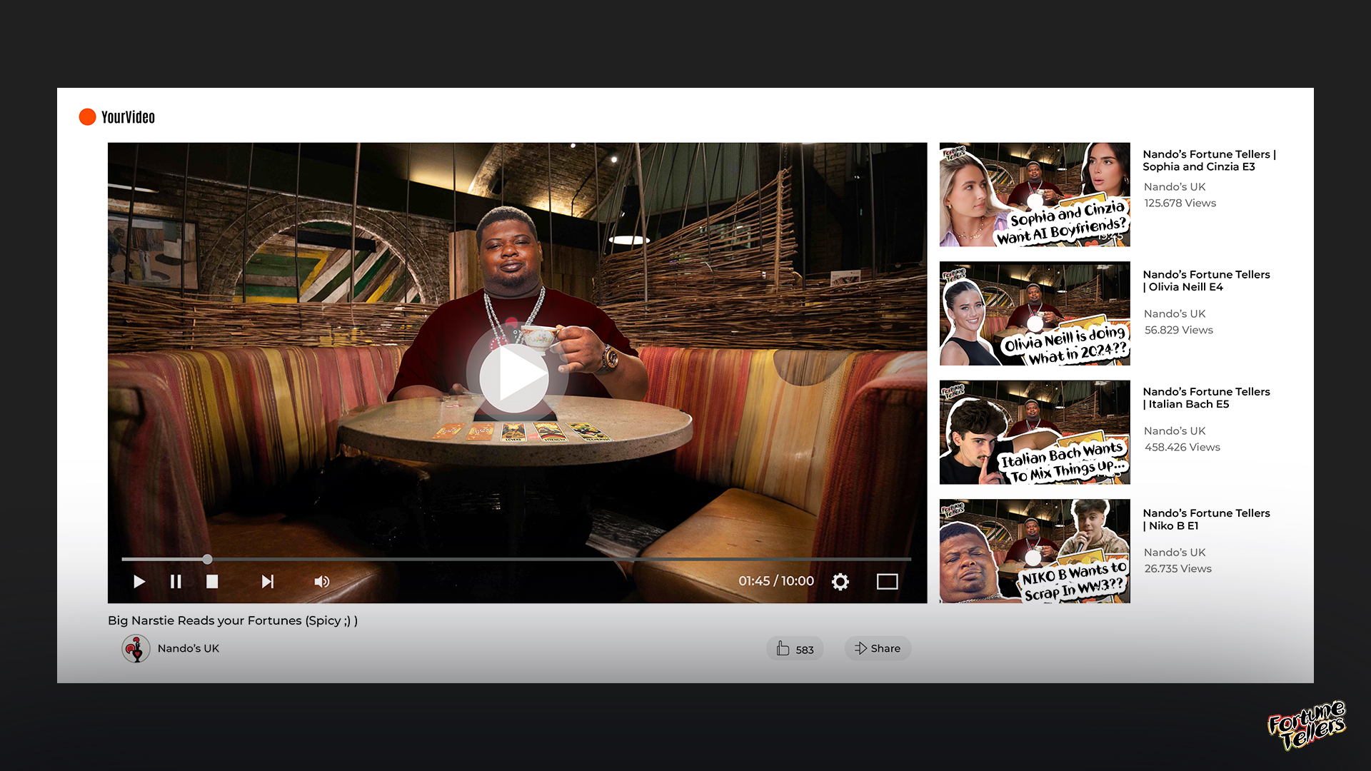 Big Narstie fortune-telling video