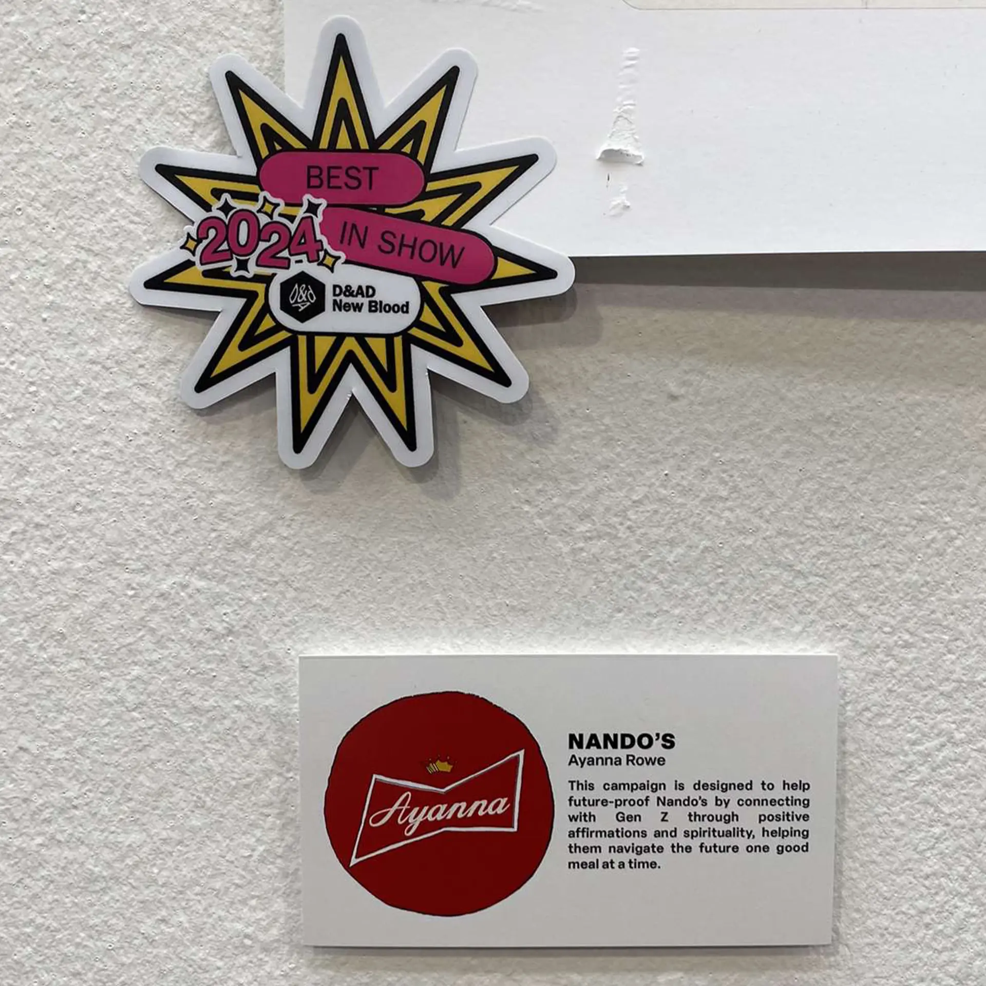 D&AD Best in Show display